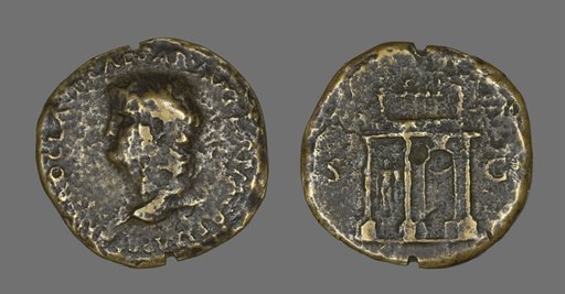 Sestertius (Coin) Portraying Emperor Nero