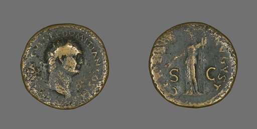 Coin Portraying Emperor Domitian