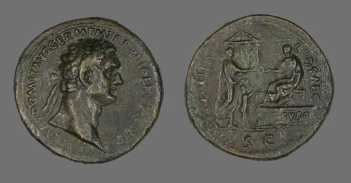 Sestertius (Coin) Portraying Emperor Domitian