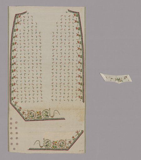 Embroidered Fabric for a Man's Waistcoat Front