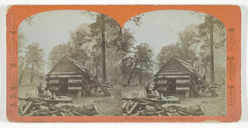 The First House in Yosemite Valley, California, No. 315 from the series "Views of American Scenery"