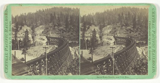 Secret Town Trestle, near Gold Run, from the series "Central Pacific Railroad"