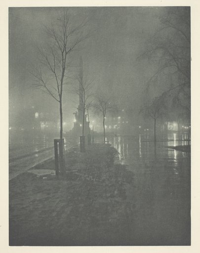 Wet Night, Columbus Circle, New York, No. 11 from the portfolio "American Pictorial Photography, Series I" (1899)