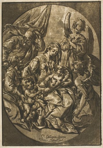 Holy Family in an Oval Frame