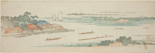 Mouth of the Naka River (Nakagawa guchi no zu), from an untitled series of famous views of the Edo suburbs