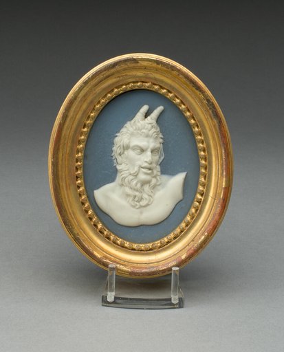 Plaque with Head of a Satyr