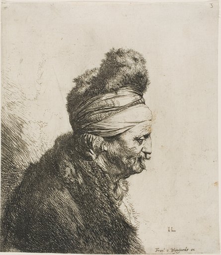 Bust of an Old Man Wearing a Fur Cap