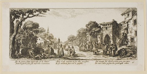 Dying Soldiers by the Roadside, plate sixteen from The Large Miseries of War