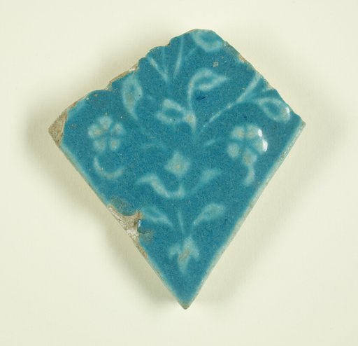 Tile with Moulded Floral Design
