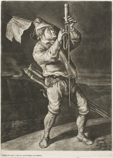 Man Lighting a Rocket, also called Peace is Better than a Victory, from Communia Gaudia (The Wide-Spread Rejoicing at the Siege of Namur)