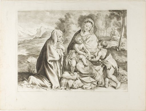 The Holy Family with Saint John the Baptist and Saint Elizabeth, from Cabinet Reynst