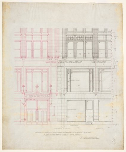 Fisher Building Addition, Chicago, Illinois, Elevation
