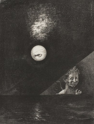 On the Horizon the Angel of Certitude, and in the Somber Heaven a Questioning Eye, plate four from To Edgar Poe