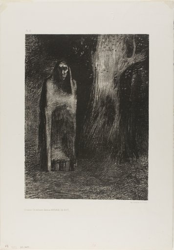 The Man was Alone in a Night Landscape, from Night