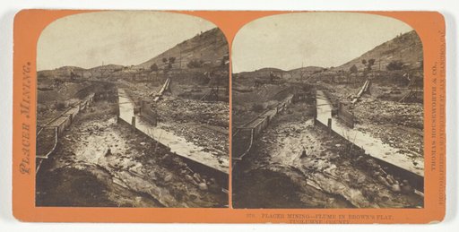 Placer Mining, Flume in Brown's Flat, Tuolumne County, No. 970 from the series "Placer Mining"