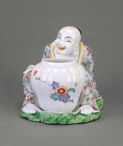 Seated Figure and Potpourri Vase