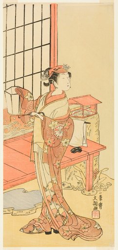 The Actor Segawa Kikunojo II, Possibly as Princess Ayaori in the Play Ima o Sakari Suehiro Genji (The Genji Clan Now at Its Zenith), Performed at the Nakamura Theater from the First Day of the Eleventh Month, 1768