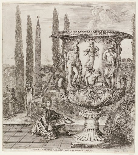 The Medici Vase, plate one from The Six Large Views of Rome and the Campagna