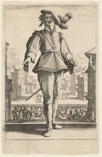 The Captain or The Lover, from Three Italian Comedians