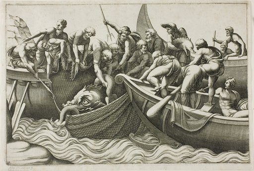 Fishermen Catching a Sea Monster