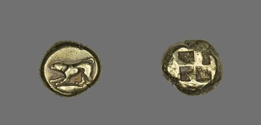 Stater (Coin) Depicting a Crouching Dog
