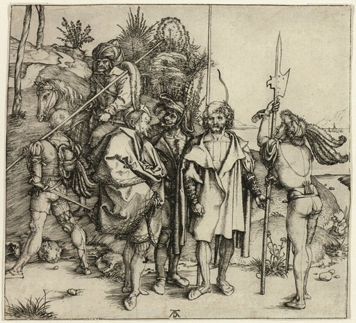 Five Landsknechte and an Oriental Man on Horseback