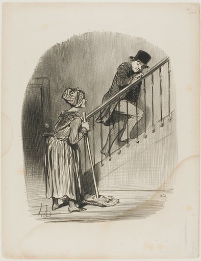 "Is my Wife at home? Yes, monsieur, and your cousin too...," plate 4 from Tout ce qu'on voudra
