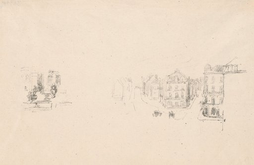 Two Trial Sketches: A. Grand Rue, Dieppe; B. An Interior