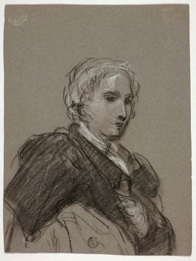 Bust of a Woman (recto); Draped Figure, Three-Quarter Length (verso)