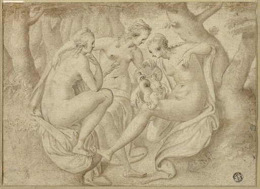 Cecrops' Daughters Uncover Erichthonius (recto); A Battle Scene (verso)