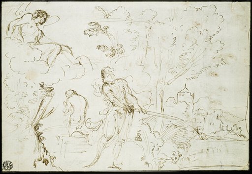 Sacrifice of Isaac (recto); Jacob's Dream (verso)