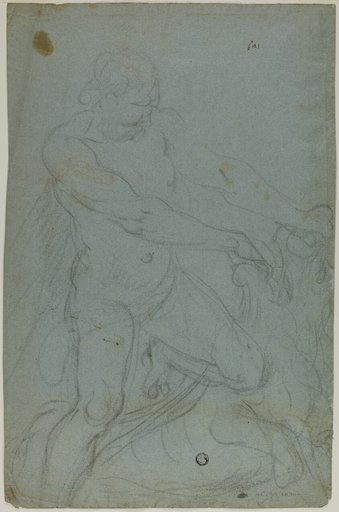 Samson and the Lion (recto); Virgin Mary with Right Arm Extended (verso)