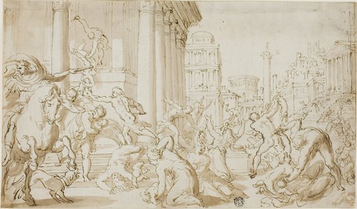 Massacre of the Innocents (recto); Figure Sketches (verso)