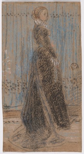 Study for "Arrangement in Black, No. 2: Portrait of Mrs. Louis Huth" (recto); Study for "Symphony in Flesh Color and Pink: Portrait of Mrs. Frances Leyland" (verso)