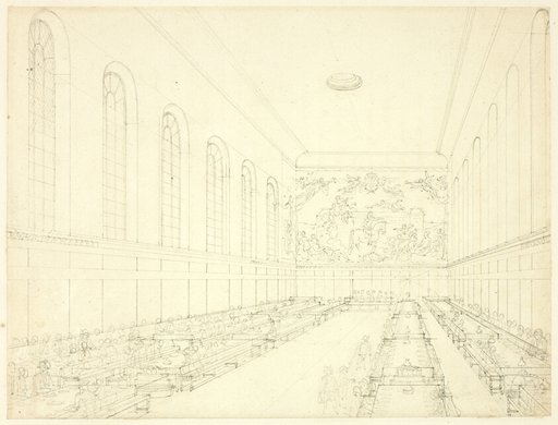 Study for Chelsea Hospital, from Microcosm of London