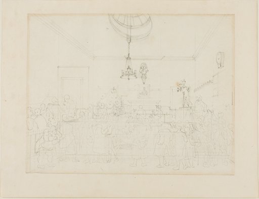 Study for Bow Street Office, from Microcosm of London