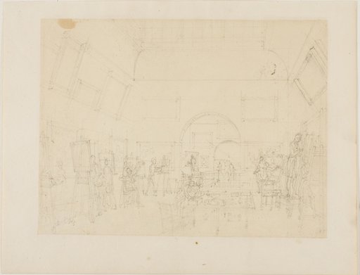 Study for British Institution, Pall Mall, from Microcosm of London