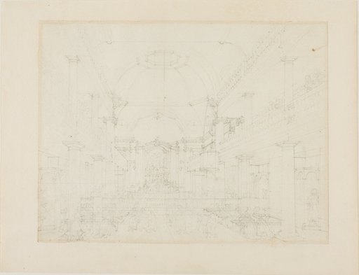 Study for The Roman Catholic Chapel, Lincoln's Inn Fields, from Microcosm of London