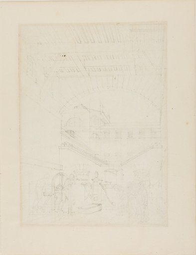 Study for Water Engine, Cold-Bath, Field's Prison, from Microcosm of London