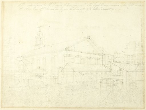 Study for Covent Garden Market, Westminster Election, from Microcosm of London
