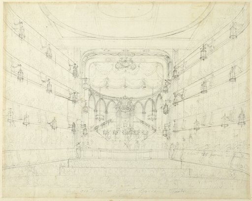 Study for An Oratorio-Covent Garden Theater, from Microcosm of London