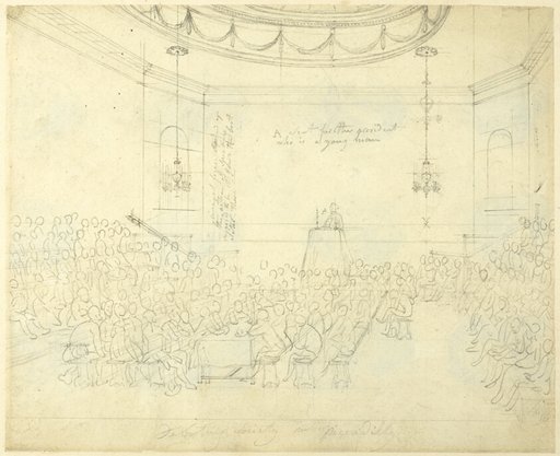 Study for Debating Society in Piccadilly, from Microcosm of London