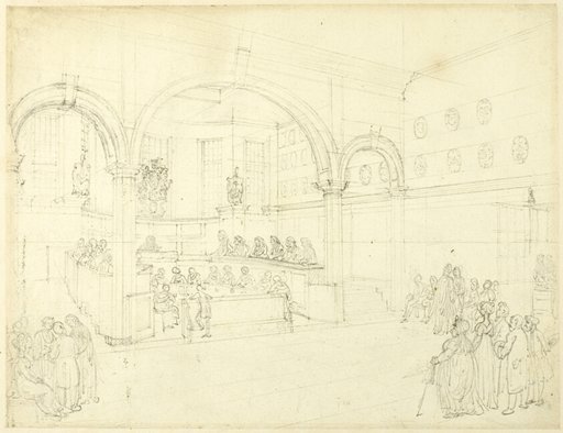 Study for Doctor's Commons, from Microcosm of London
