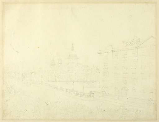 Study for Fire in London, from Microcosm of London
