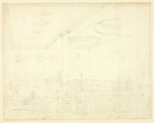 Study for Lloyd's Subscription Room, from Microcosm of London