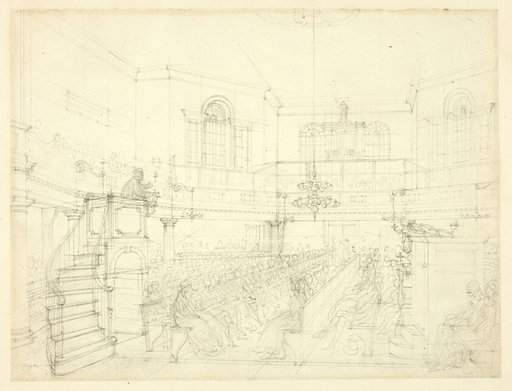 Study for The Magdalen Chapel, from Microcosm of London