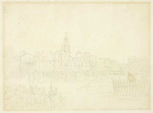 Study for Mounting Guard, St James Park, from Microcosm of London