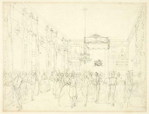 Study for Drawing Room, St. James, from Microcosm of London