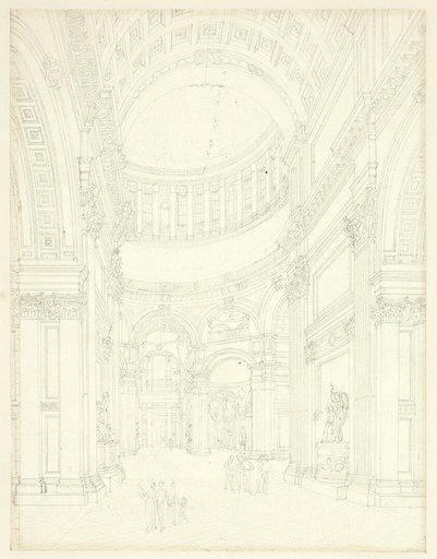Study for St. Paul's Cathedral, from Microcosm of London