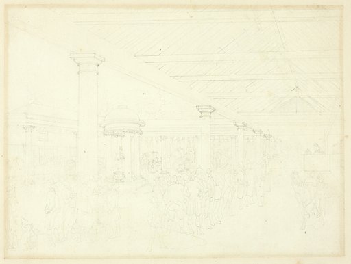 Study for Tattersall's Repository, from Microcosm of London